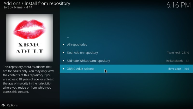 xbmc Adult Repository：Kodi 18に最高のKodiポルノアドオンをインストールする方法