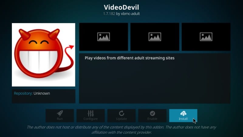 如何在Kodi Leia 18和Kodi Krypton 17.6上安装VideoDevil Kodi Adult Addon