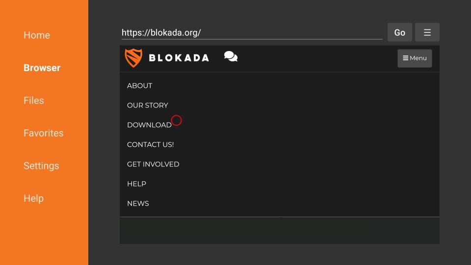 download Blokada op firestick