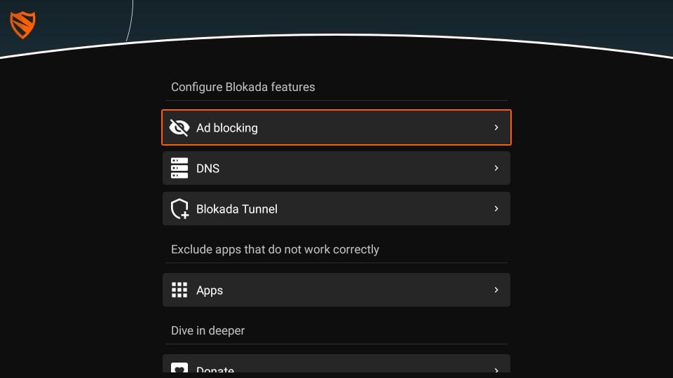 Blokada adblocker สำหรับ firestick