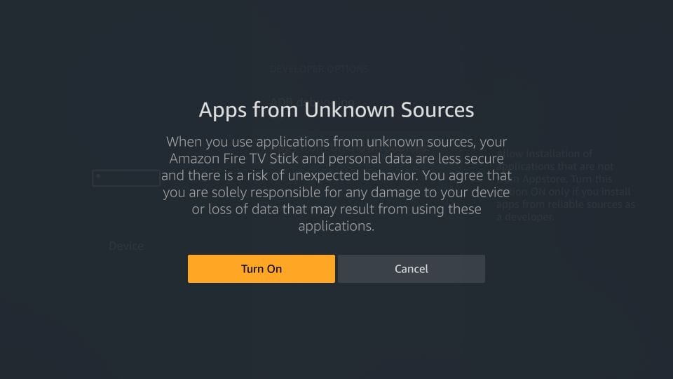 apps van onbekende bronnen op firestick toestaan