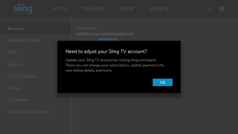 how to cancel sling tv on firestick