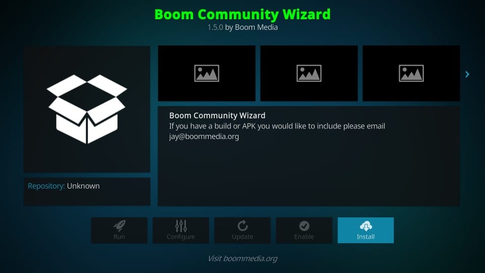 hvordan man installerer boom community wizard