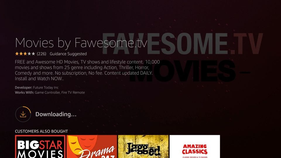 downloading fawesome tv apk