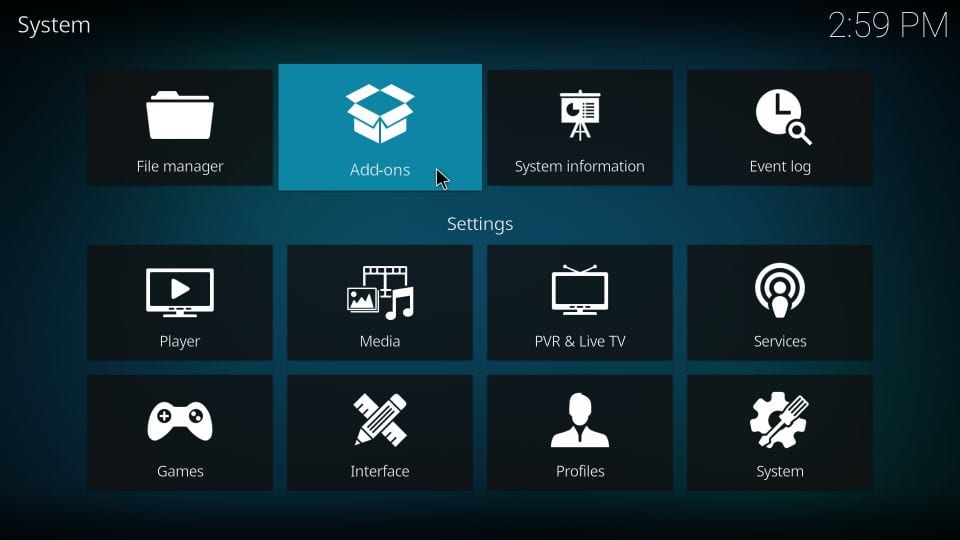 Helix TV Addon'u Kodi'ye Yükleme Adımları