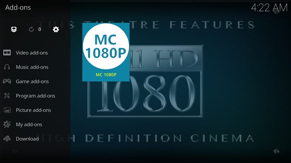 mc 1080p kodi addon 설치 및 사용 방법
