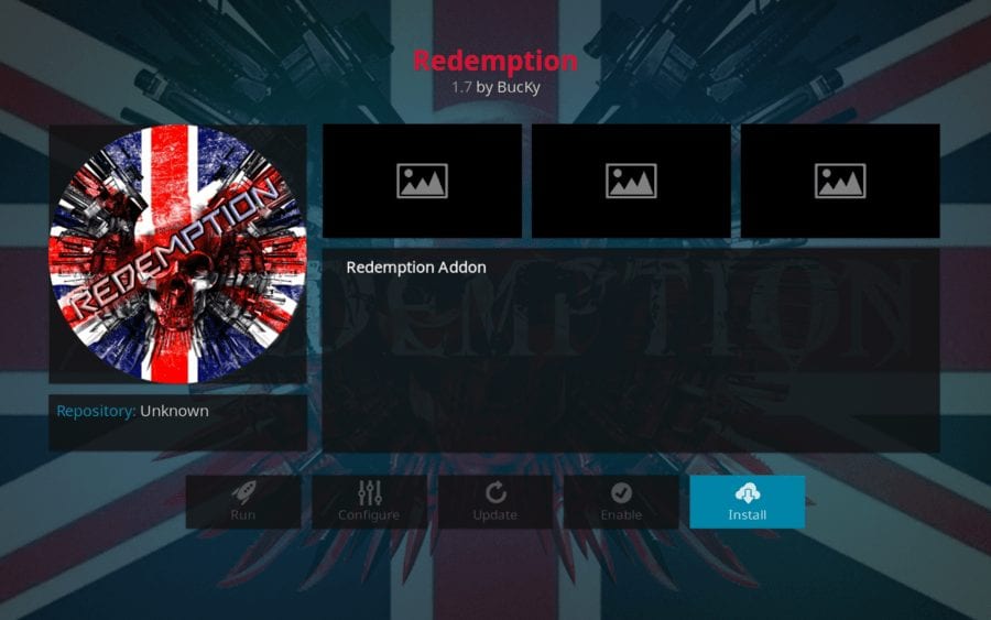 how to install redemption kodi addon