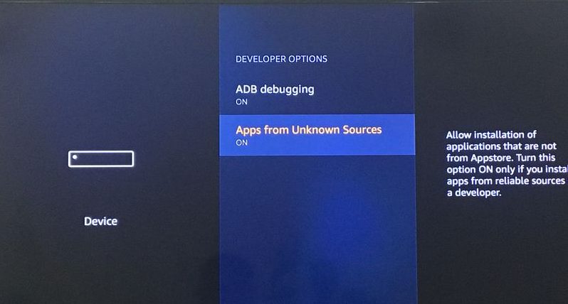 allow apps from unknown sources firestick