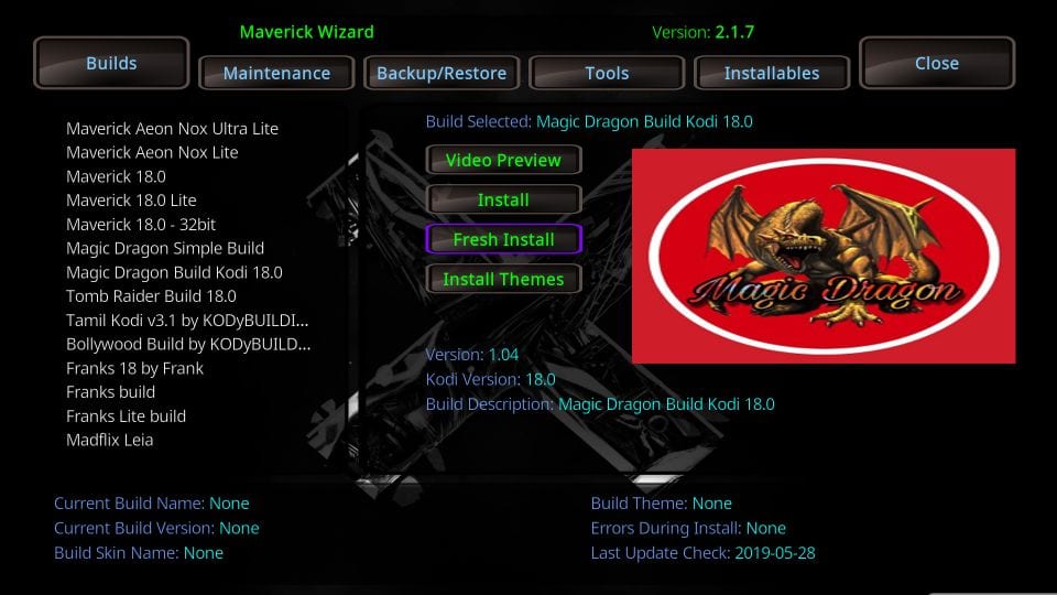 the magic dragon kodi build