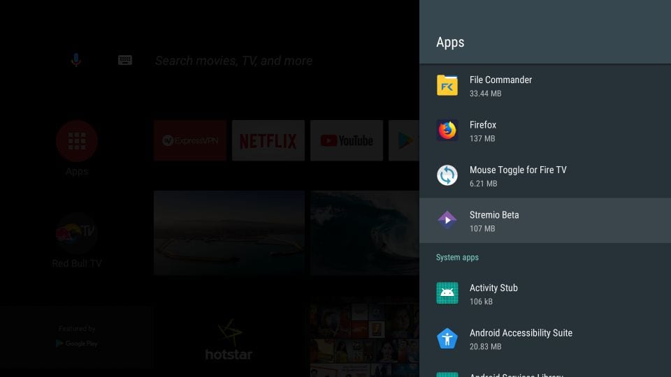 installer stremio på Android tv-boks