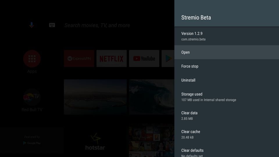hvordan man installerer stremio på Android tv-boksen