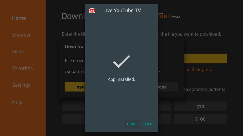 configurar la televisión de youtube en Firestick
