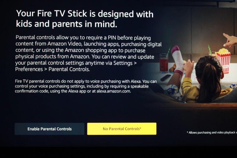 Rodičovská kontrola na amazonskej paličke s televízorom 4k