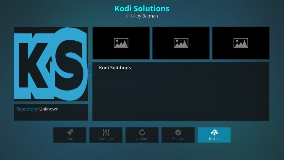 Kodi Solutionsアドオンのインストール方法